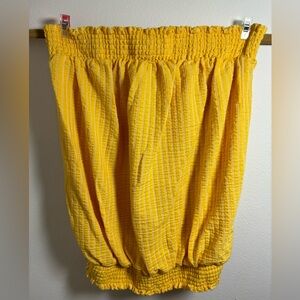 Anthropologie yellow tube top size xsmall 126
